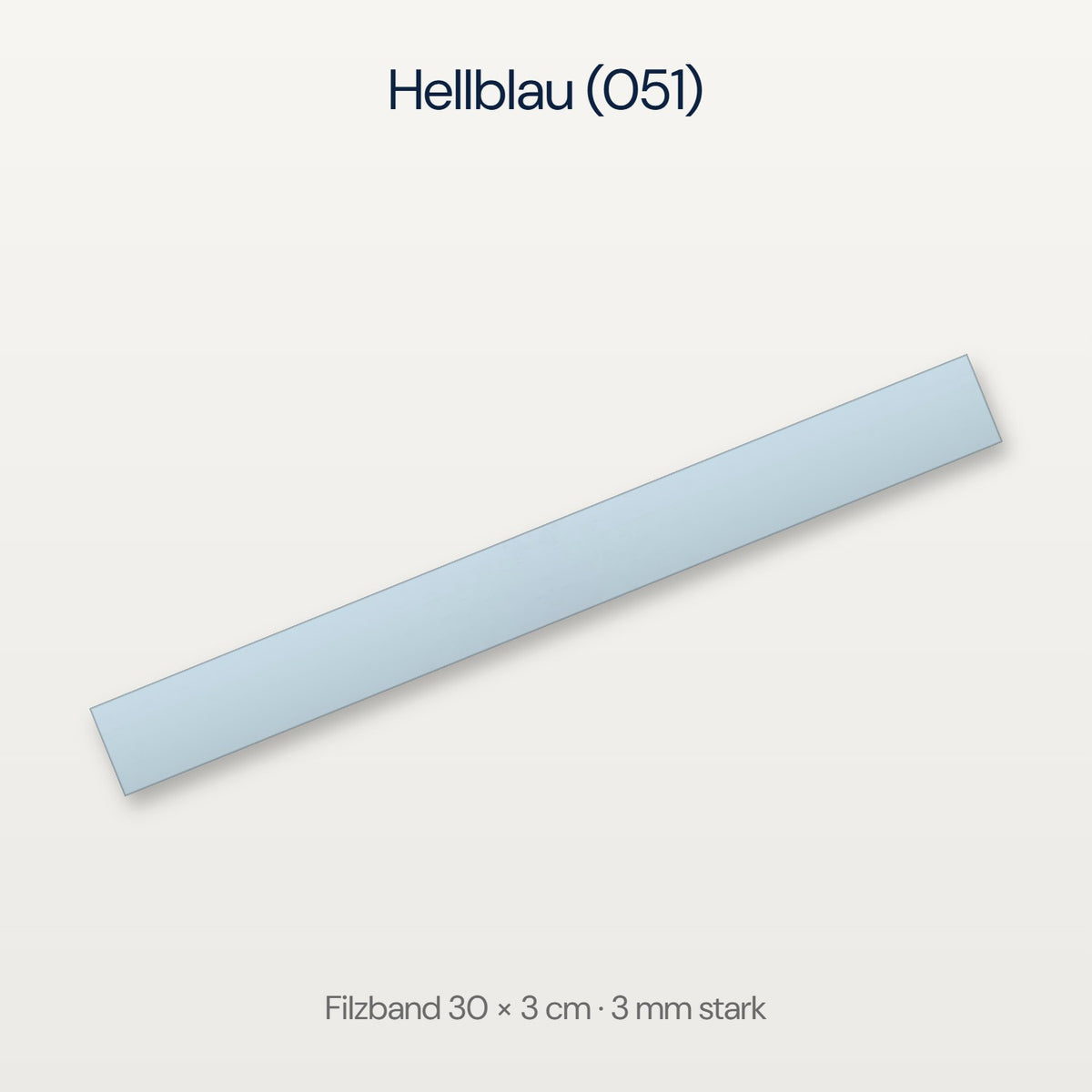Filzband 30 x 3 cm in Hellblau (051)