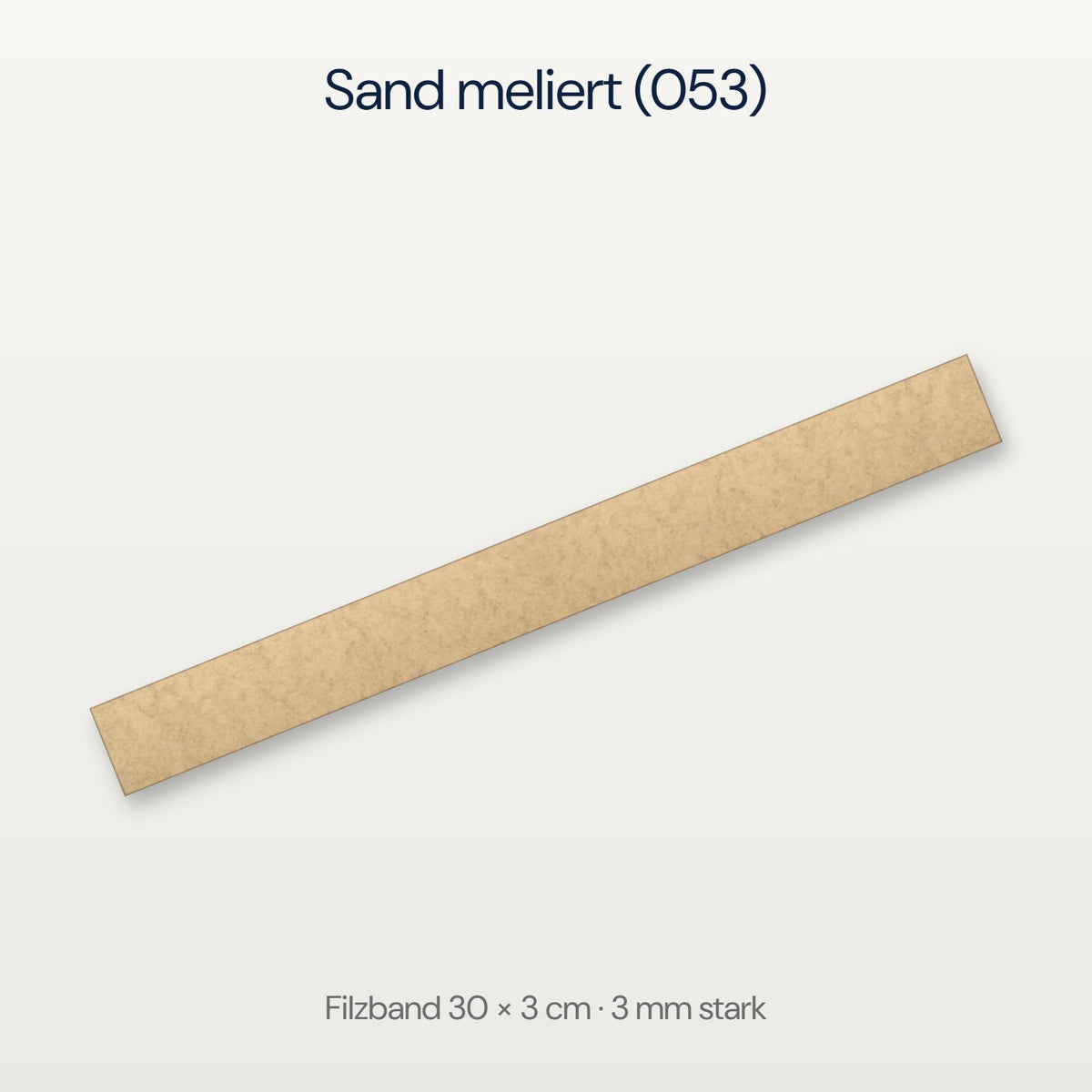 Filzband 30 x 3 cm in Sand meliert (053)