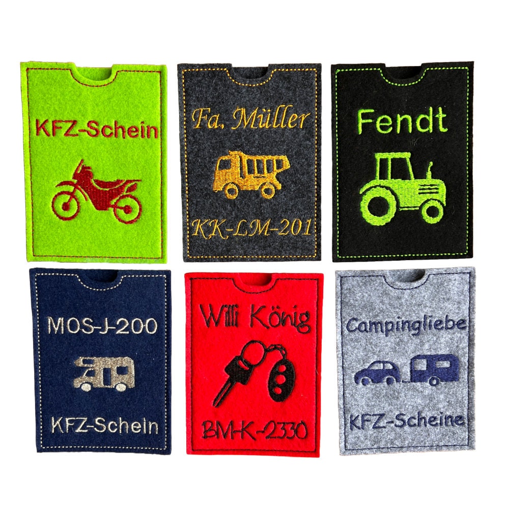 aufbewahrung hefte Fahrzeugschein Hülle Etui KFZ Schein Aufbewahrung Filzhülle – Taeradesign