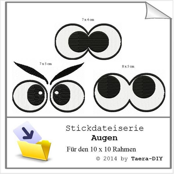 Stickdateiserie Augen