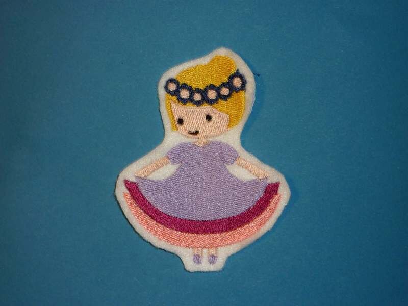 Stickdatei Prinzessin Nr. 113 Mädchen Blumenmädchen