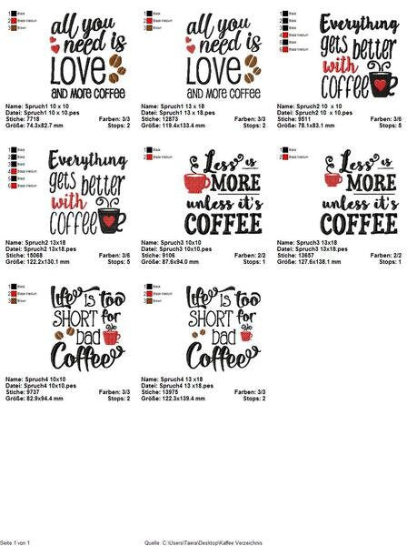 Stickdatei Kaffee S102