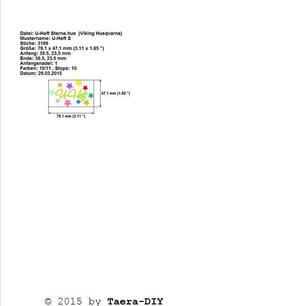 Stickdateiserie U- Heft S76
