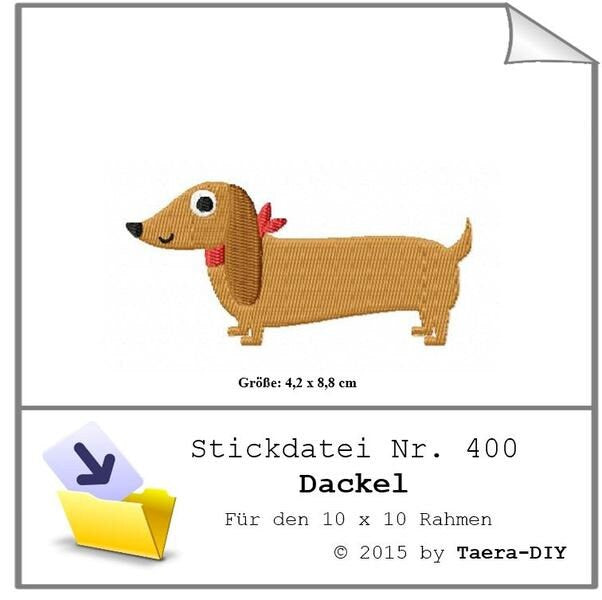 Stickdatei Dackel Nr. 400
