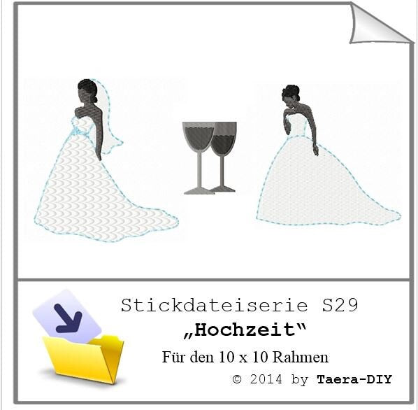 Stickdateiserie 29 Hochzeit