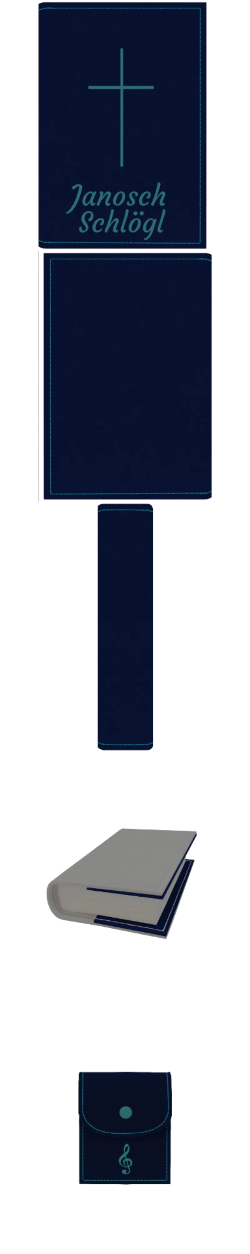 Gotteslobhülle mit Namen aus Filz, frei personalisierbares Unikat - Personalisiertes Produkt