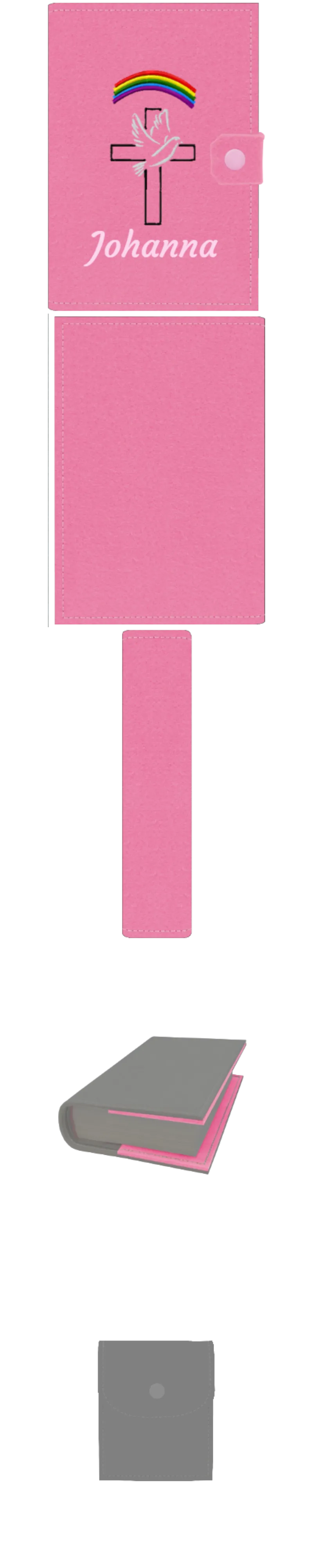 Gotteslobhülle mit Namen aus Filz, frei personalisierbares Unikat - Personalisiertes Produkt