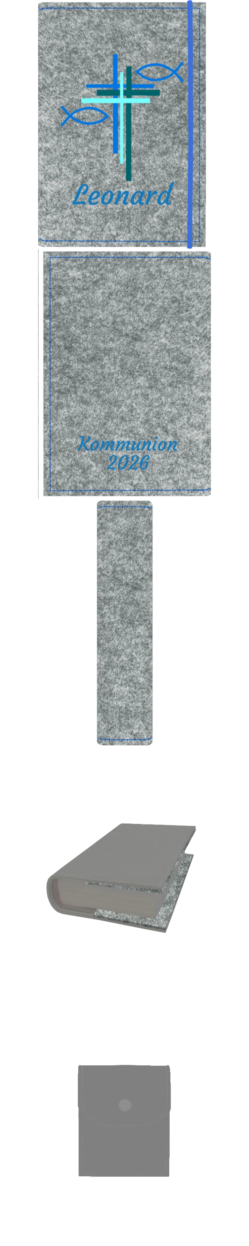 Gotteslobhülle mit Namen aus Filz, frei personalisierbares Unikat - Personalisiertes Produkt