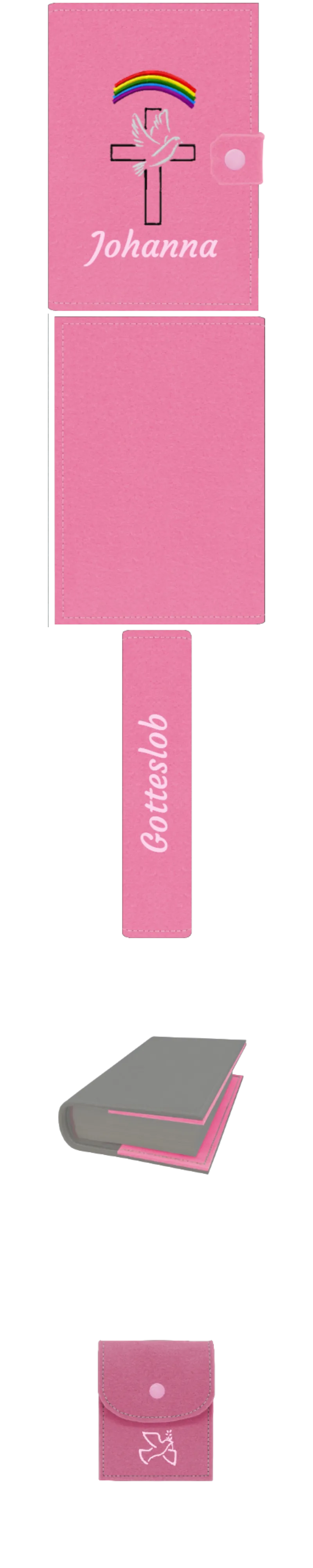 Gotteslobhülle mit Namen aus Filz, frei personalisierbares Unikat - Personalisiertes Produkt