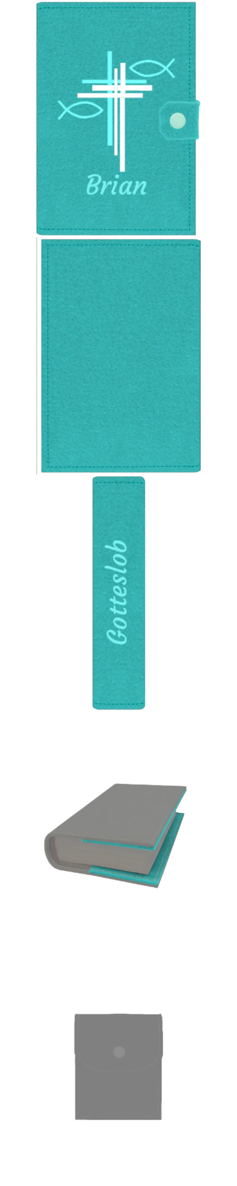 Gotteslobhülle mit Namen aus Filz, frei personalisierbares Unikat - Personalisiertes Produkt