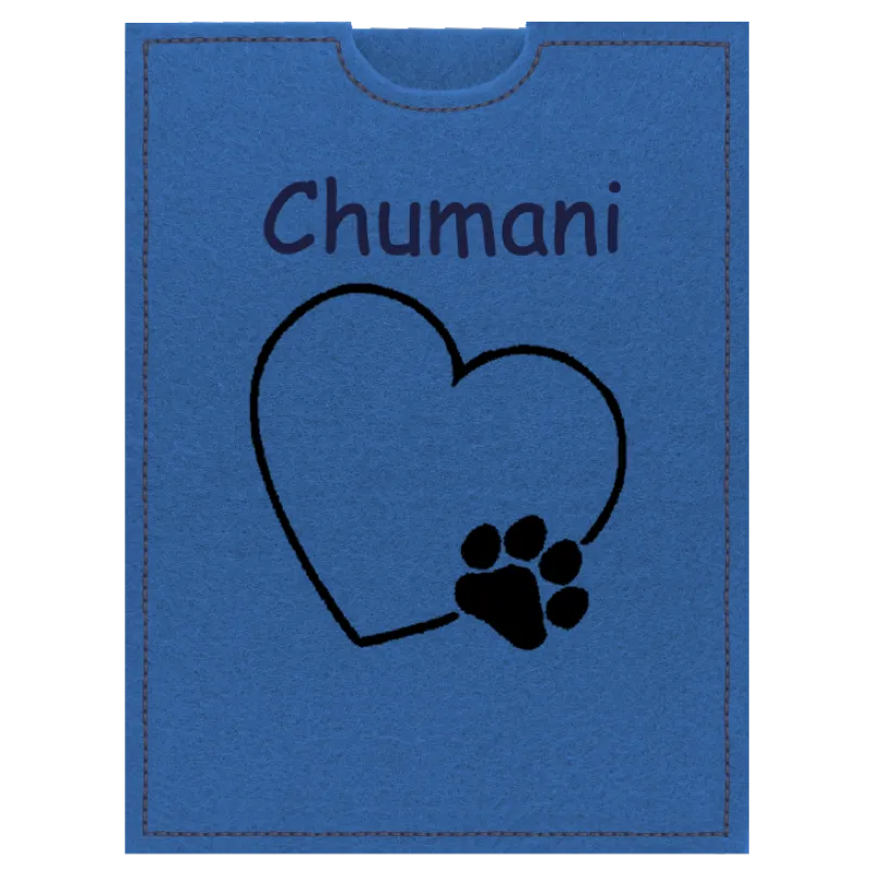 Heimtierausweishülle für Hunde oder Katzen aus Filz, frei personalisierbares Unikat  - Personalisiertes Produkt