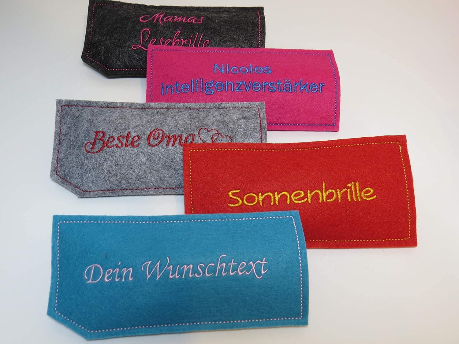 Brillenetui aus Filz, frei personalisierbares Unikat