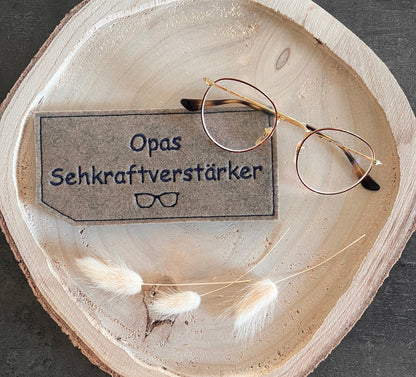 Brillenetui aus Filz mit personalisierbaren Namen