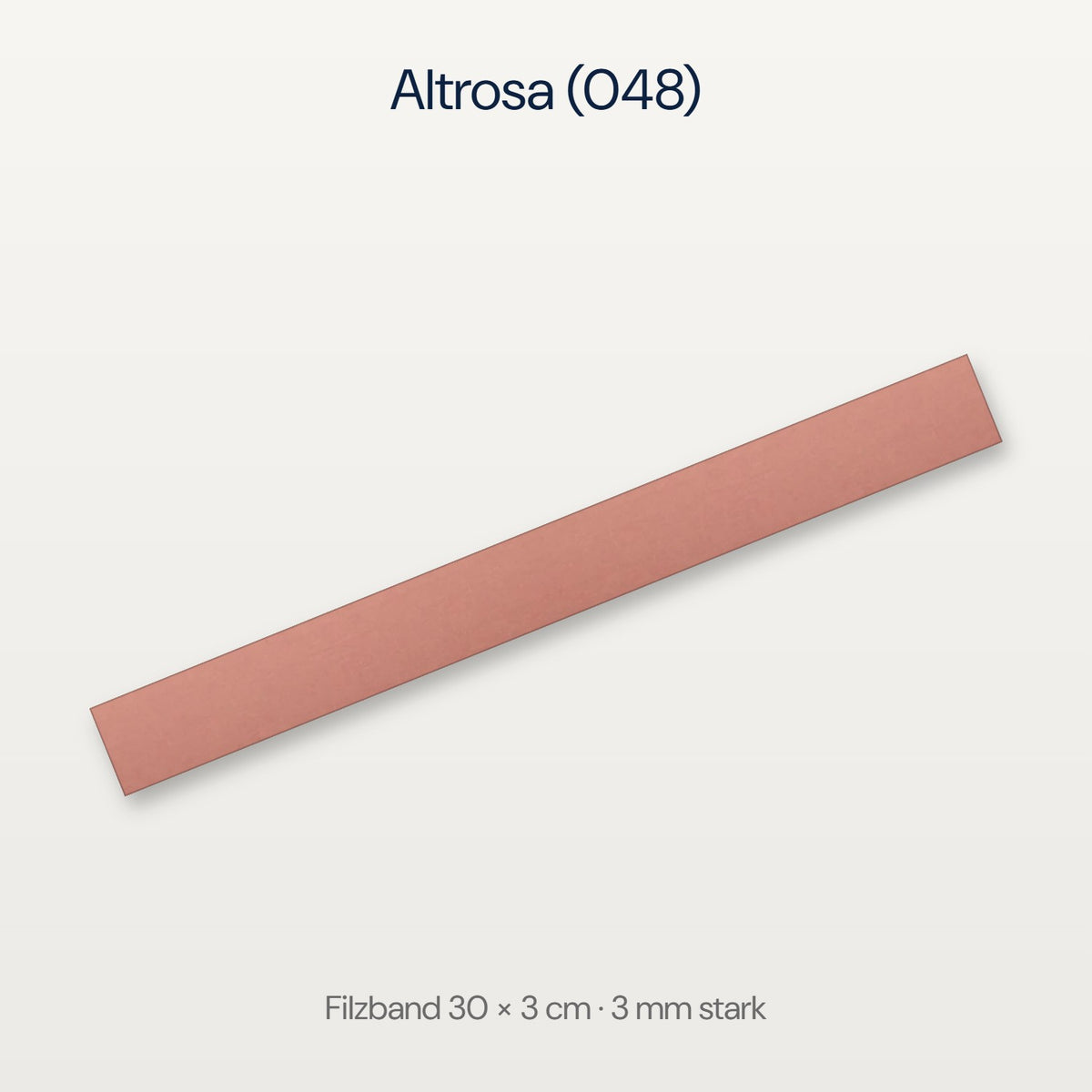 Filzband 30 x 3 cm in Altrosa (048)