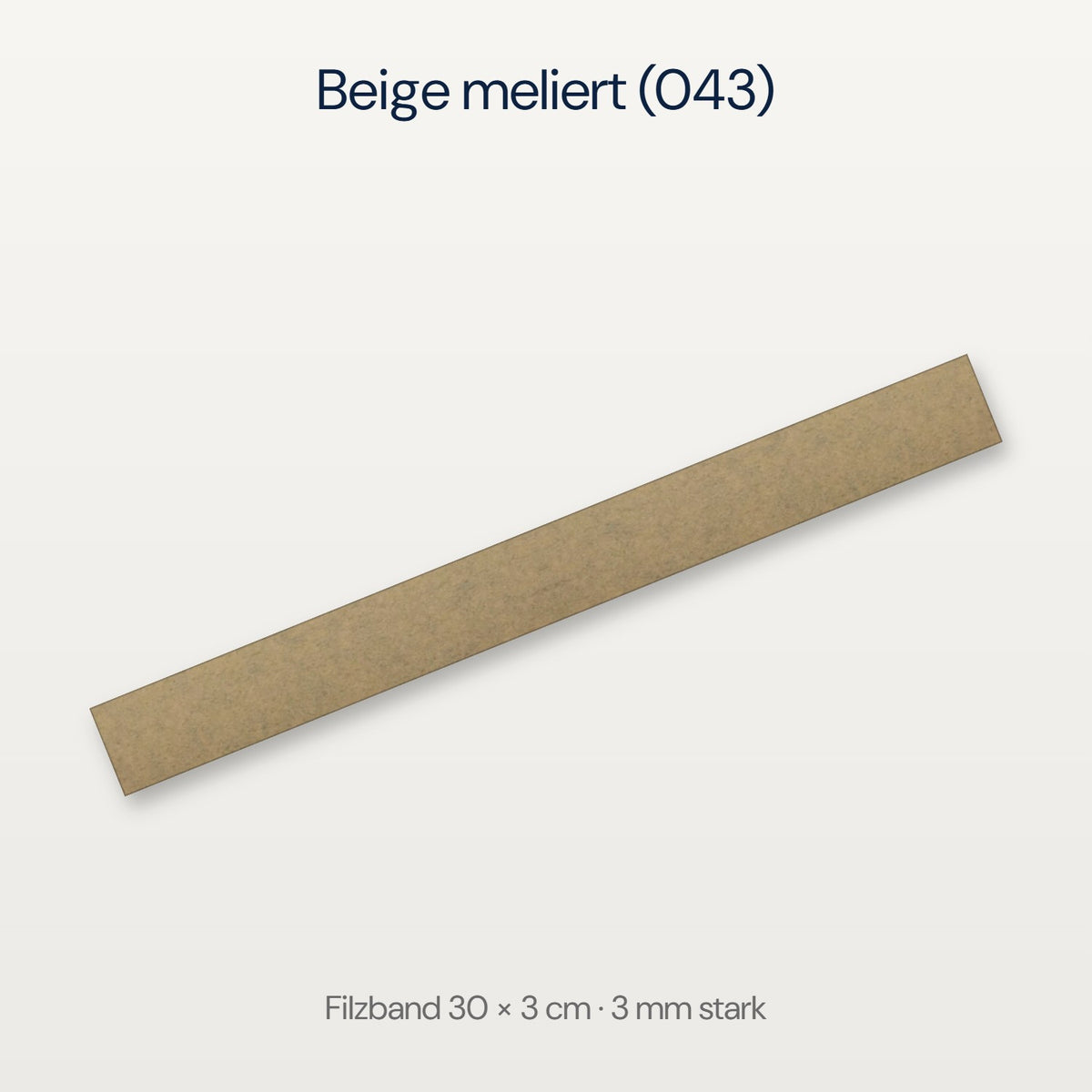 Filzband 30 x 3 cm in Beige meliert (043)