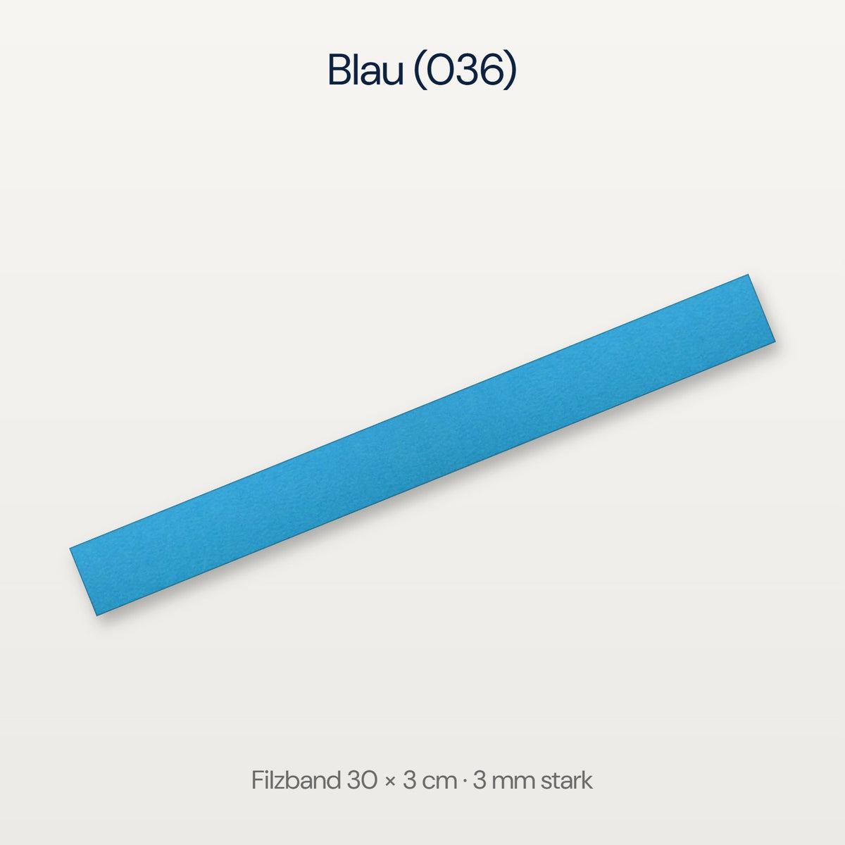 Filzband 30 x 3 cm in Blau (036)