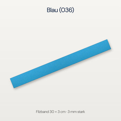 Filzband 30 x 3 cm in Blau (036)