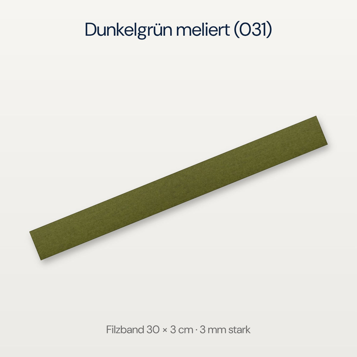 Filzband 30 x 3 cm in Dunkelgrün meliert (031)