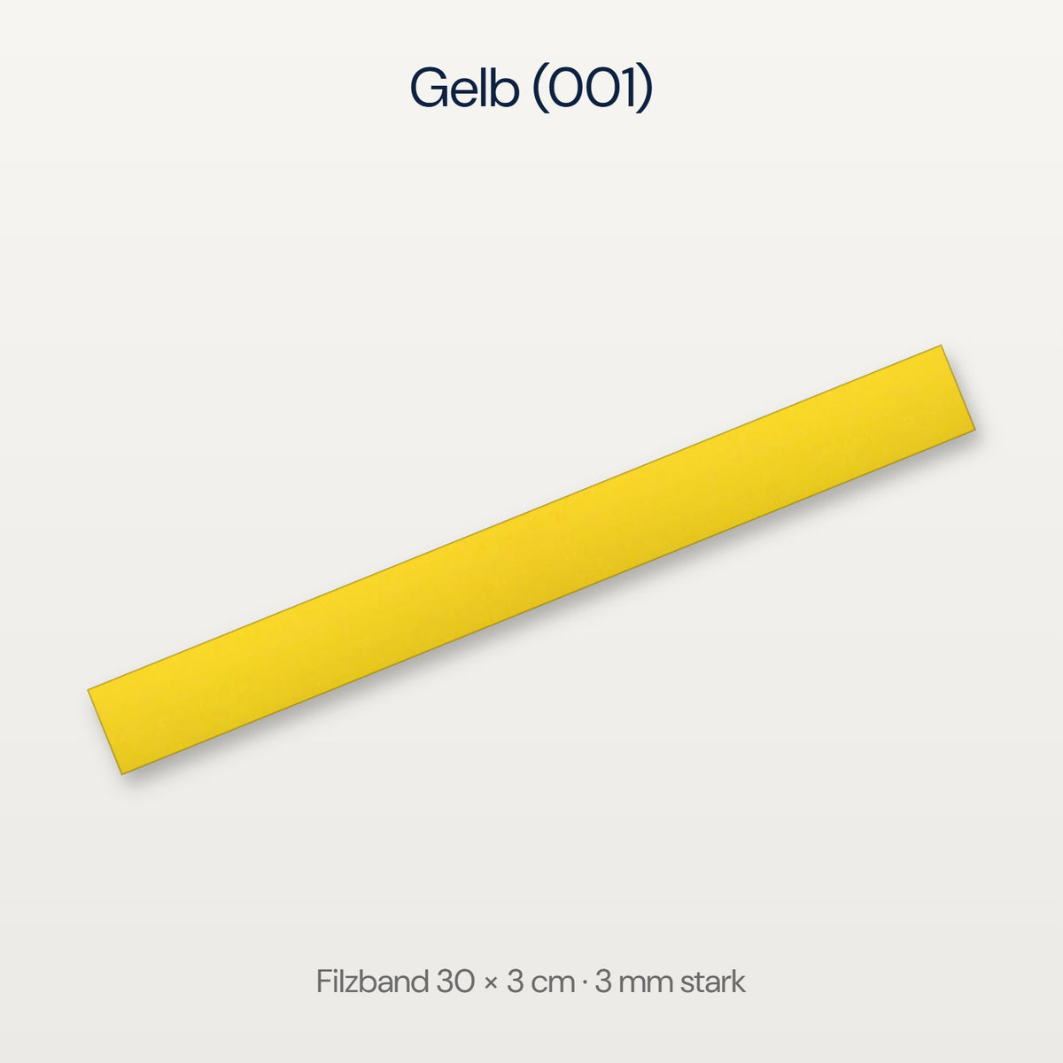 Filzband 30 x 3 cm in Gelb (001)