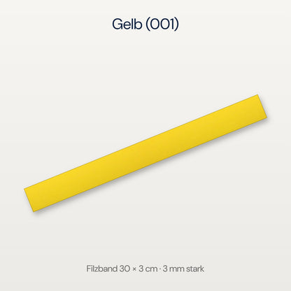 Filzband 30 x 3 cm in Gelb (001)