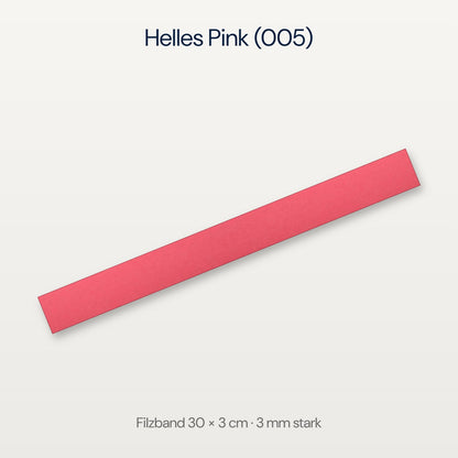 Filzband 30 x 3 cm in Helles Pink (005)