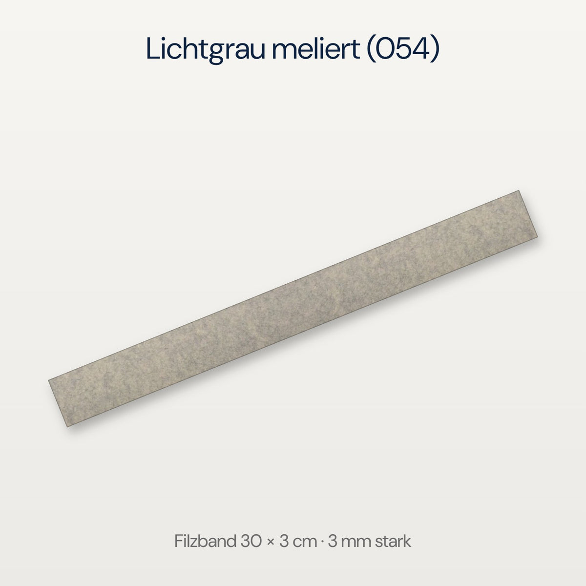 Filzband 30 x 3 cm in Lichtgrau meliert (054)