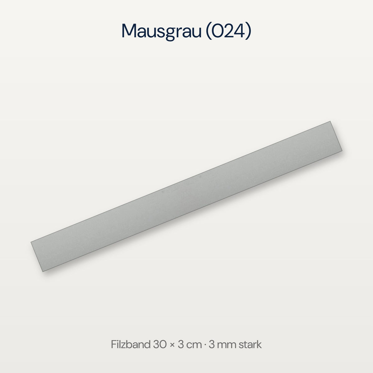 Filzband 30 x 3 cm in Mausgrau (024)