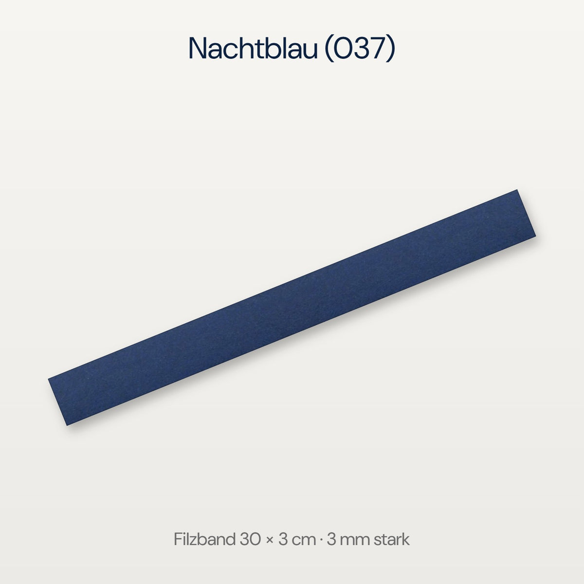 Filzband 30 x 3 cm in Nachtblau (037)