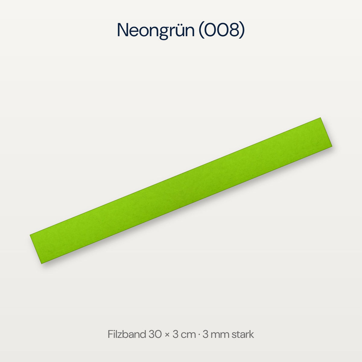 Filzband 30 x 3 cm in Neongrün (008)