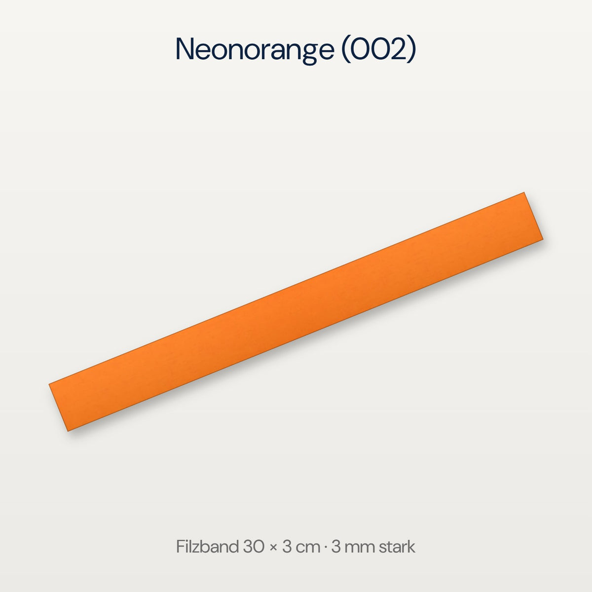 Filzband 30 x 3 cm in Neonorange (002)