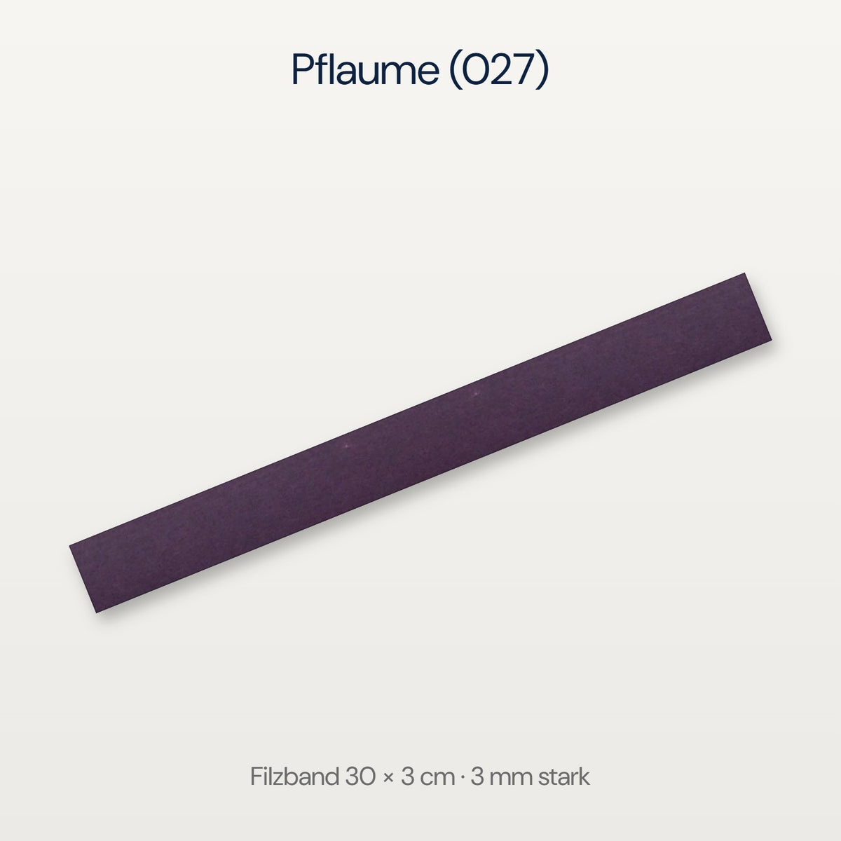 Filzband 30 x 3 cm in Pflaume (027)