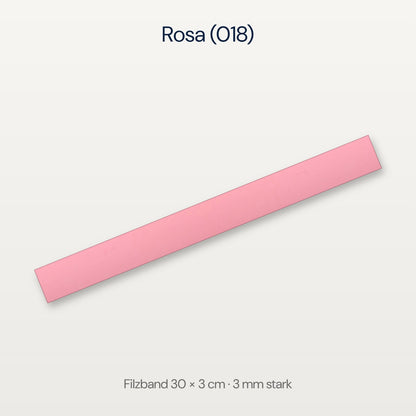 Filzband 30 x 3 cm in Rosa (018)