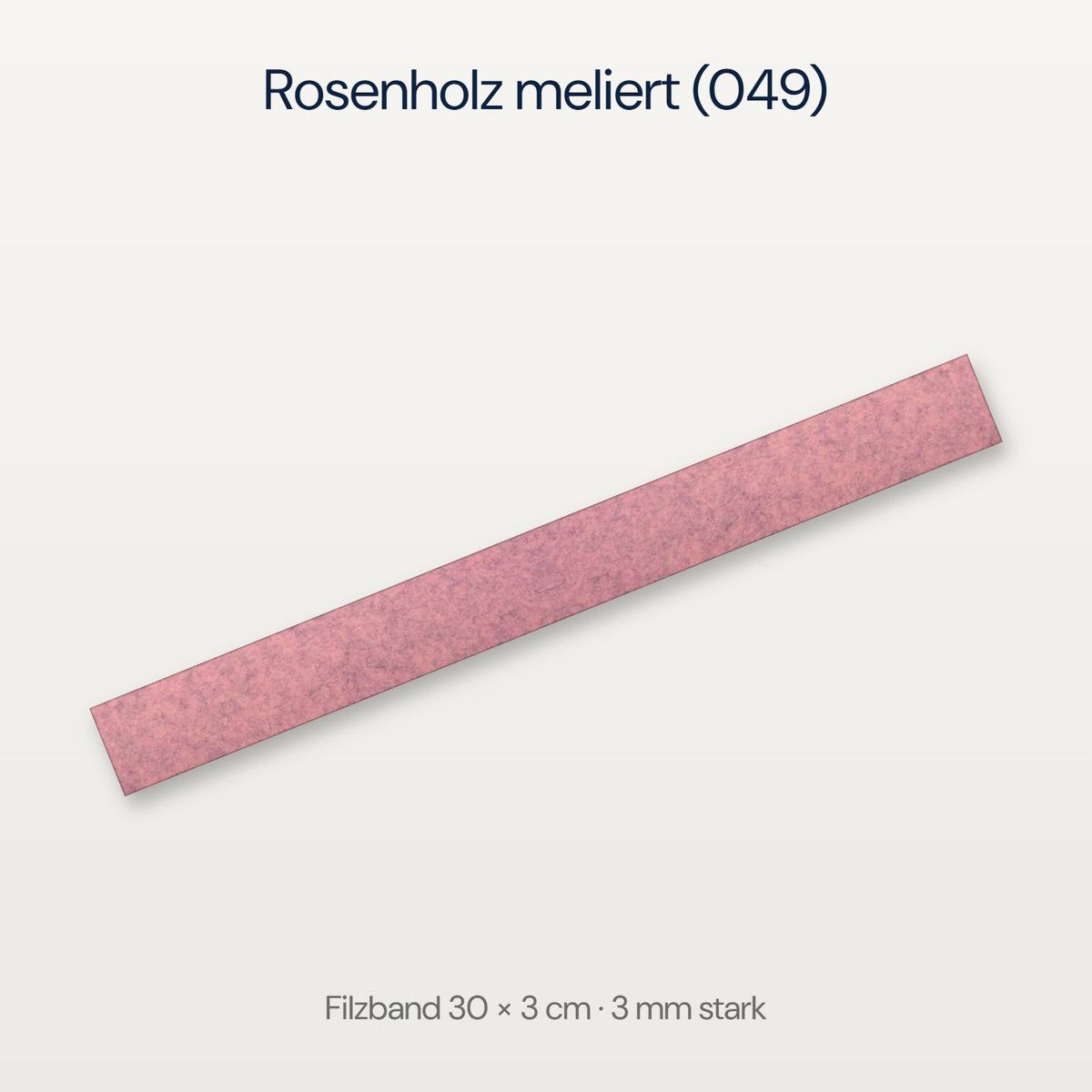 Filzband 30 x 3 cm in Rosenholz meliert (049)