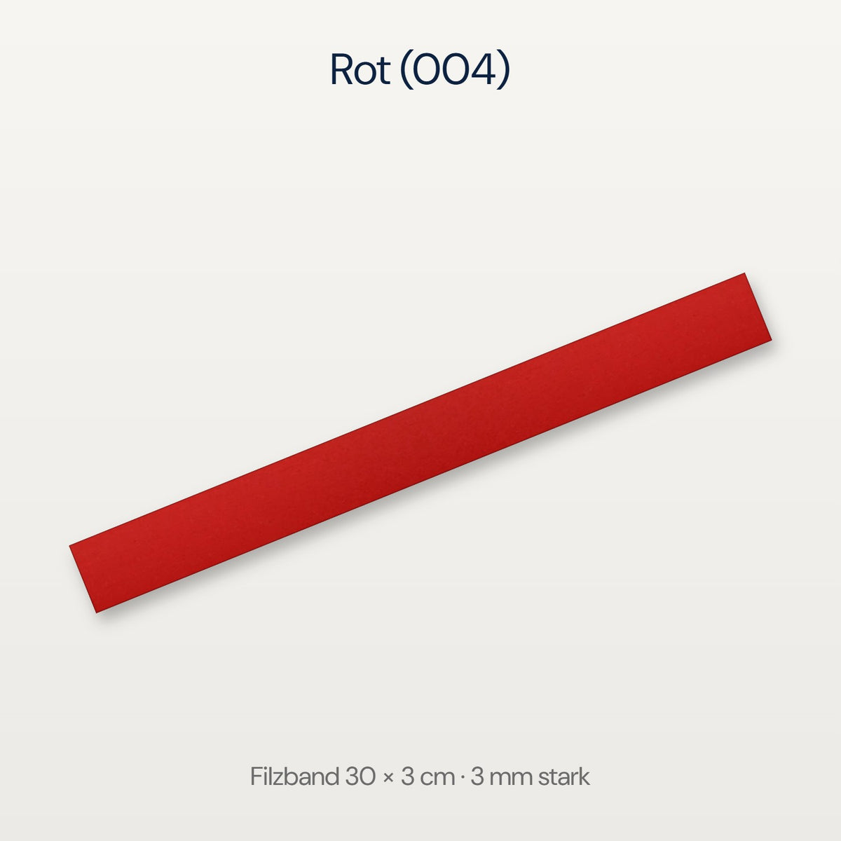 Filzband 30 x 3 cm in Rot (004)
