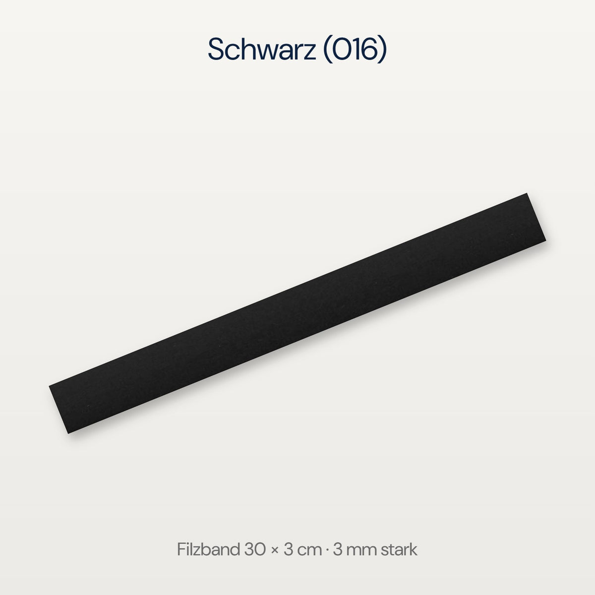 Filzband 30 x 3 cm in Schwarz (016)