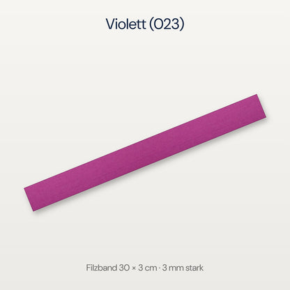 Filzband 30 x 3 cm in Violett (023)