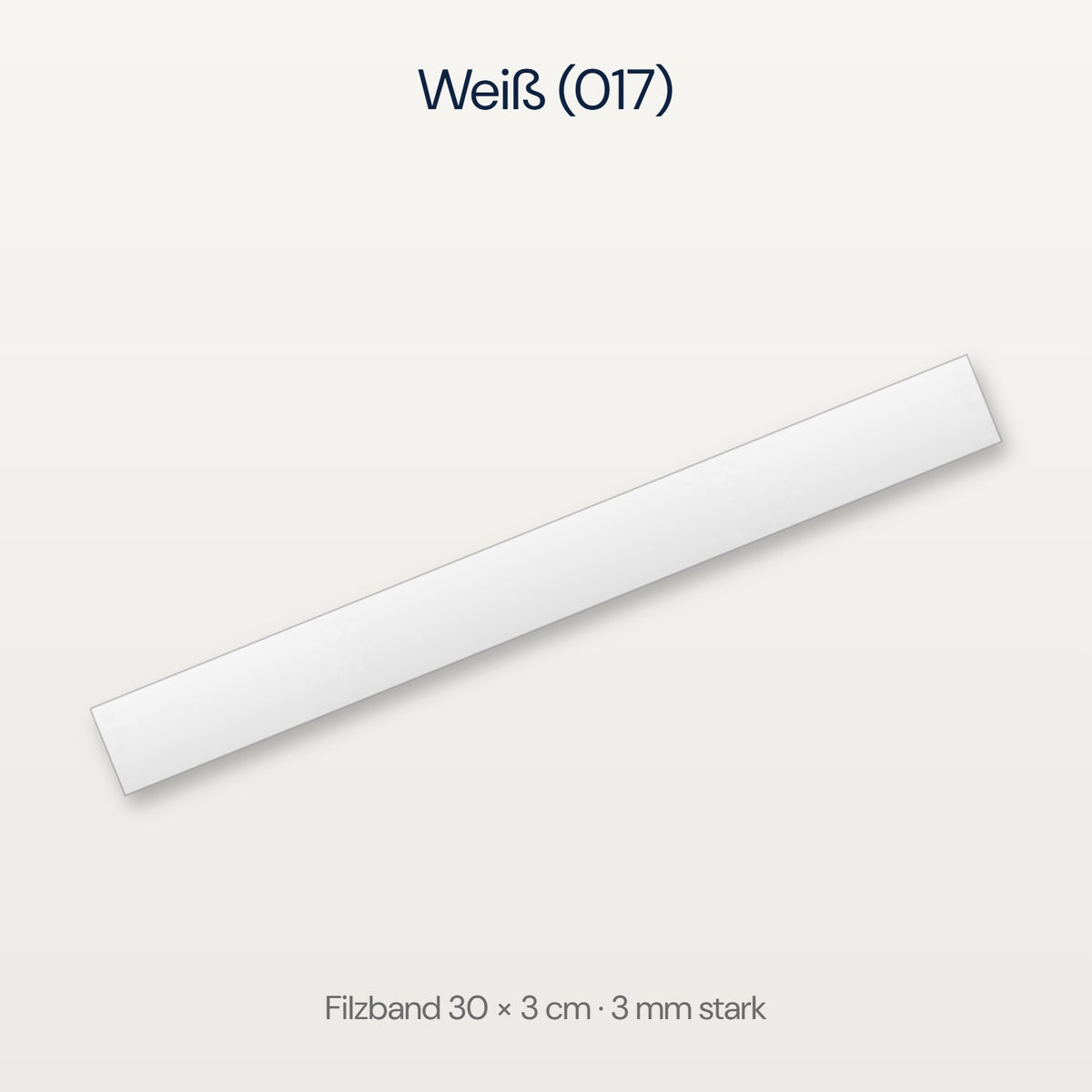 Filzband 30 x 3 cm in Weiß (017)