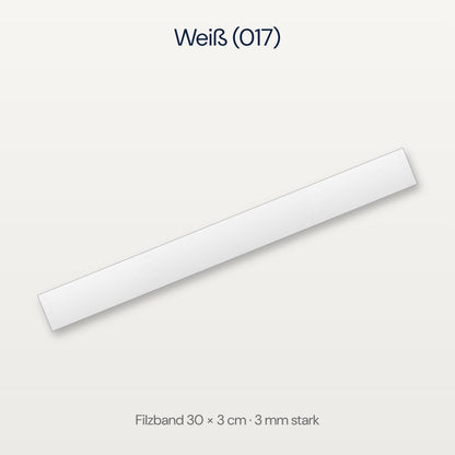 Filzband 30 x 3 cm in Weiß (017)