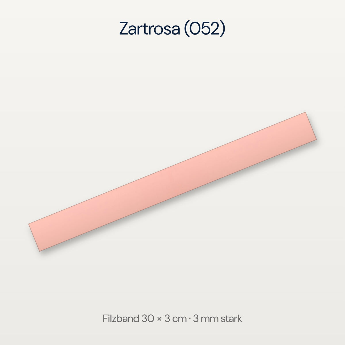 Filzband 30 x 3 cm in Zartrosa (052)