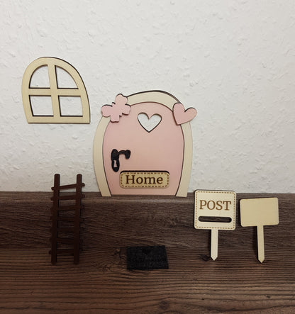 Wichteltür Feentür mit Zubehör zu Hause für Nisse Tomte