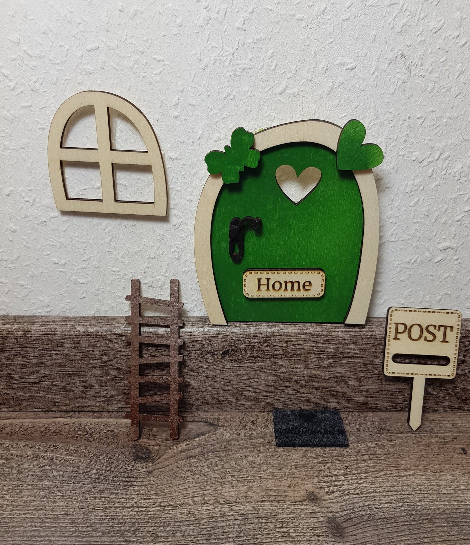Wichteltür Feentür mit Zubehör zu Hause für Nisse Tomte