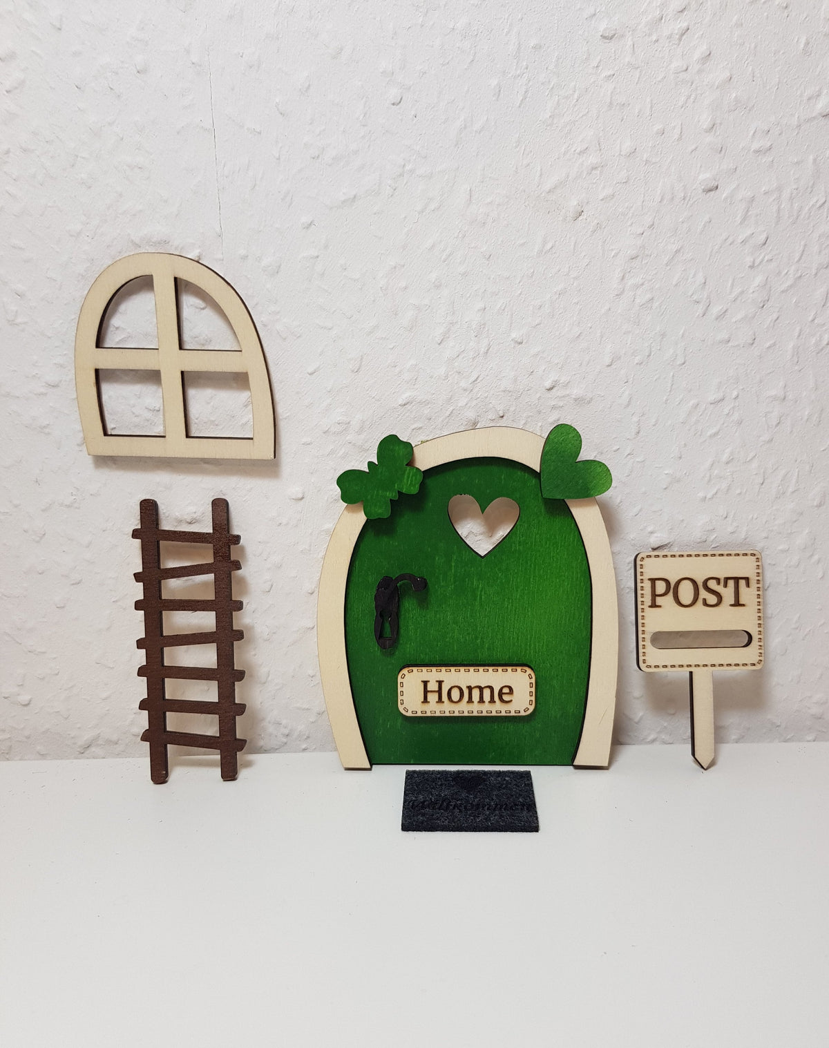 Wichteltür Feentür mit Zubehör zu Hause für Nisse Tomte