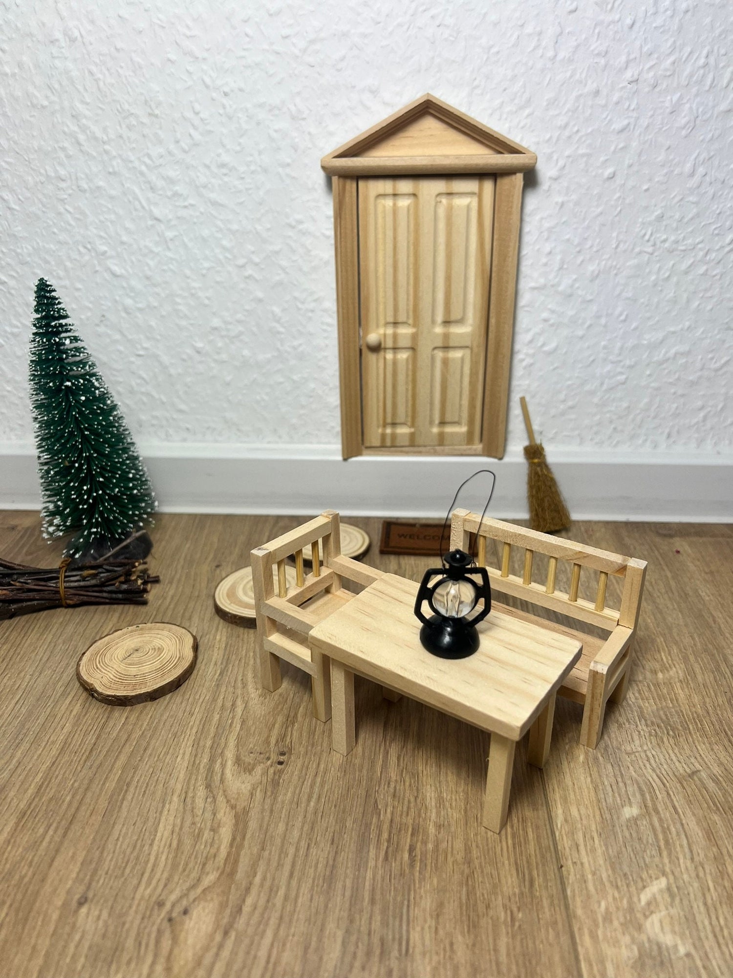 Wichtel Zubehör Laterne Lampe Licht Miniatur mit Tragegriff ca. 2,5 x 3,5 cm