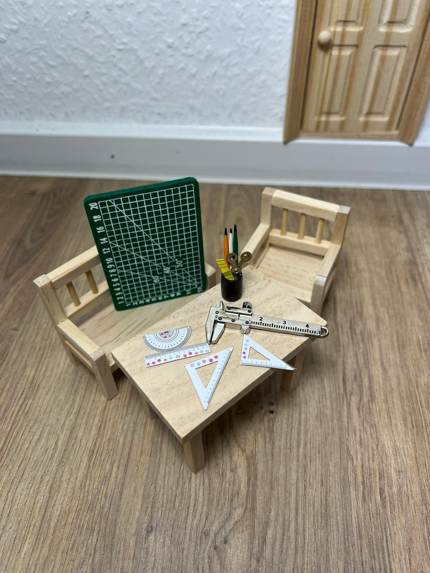 Wichtel Stifte Lineal Schreibutensilien Basteln Miniatur Zubehör