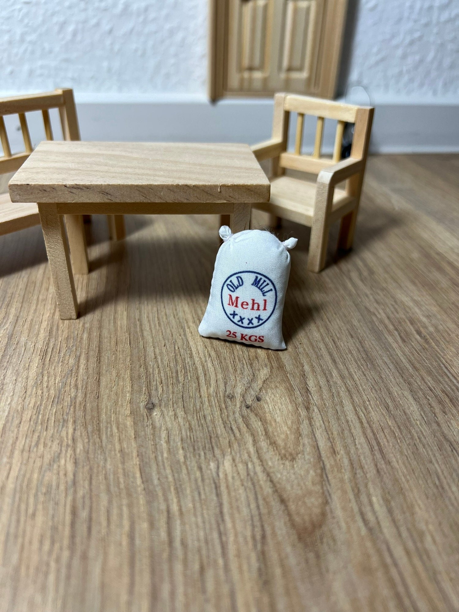 Mehlsack Wichtel Zubehör Miniatur Wichtelbäckerei Mehl