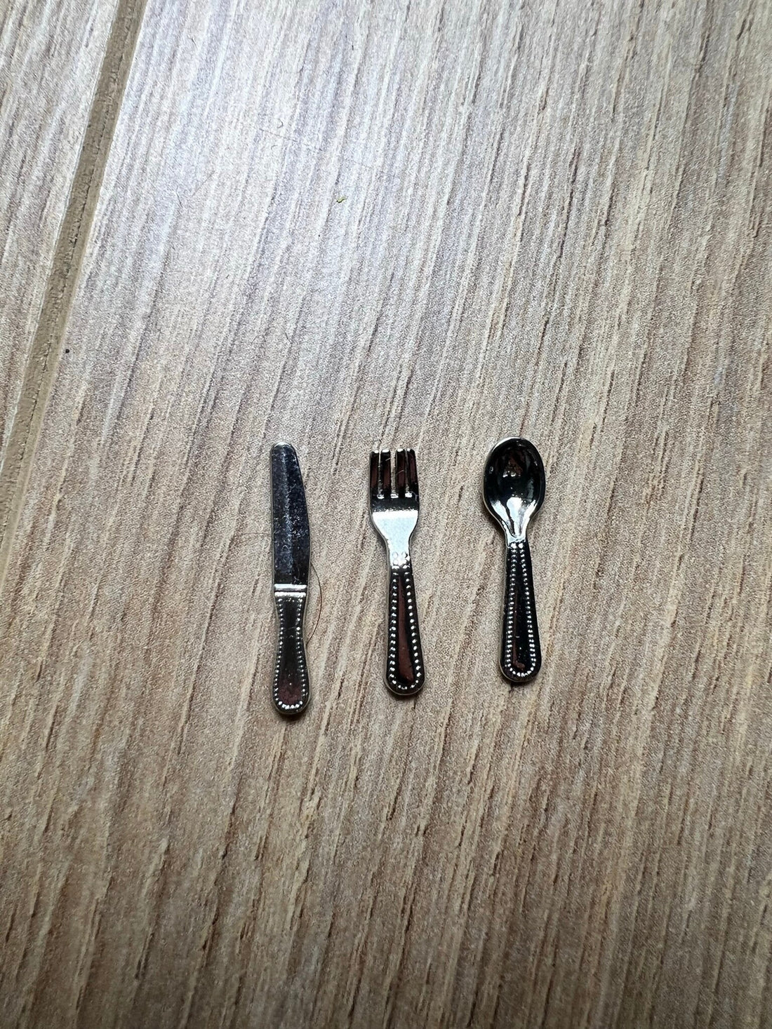 Wichtel Besteck Messer Gabel Löffel Miniatur ca. 2 cm