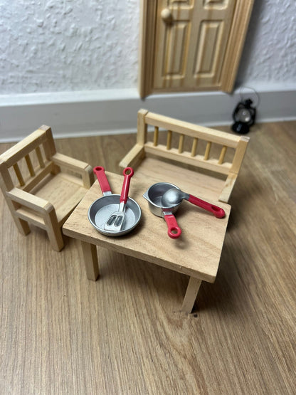 Wichtel Küchen Geschirr Miniatur Pfanne