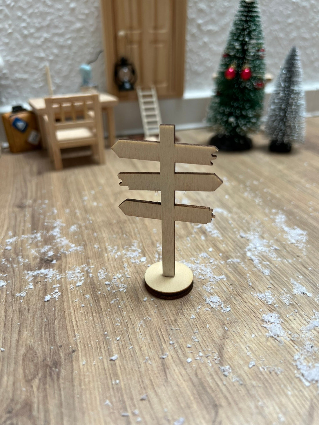 Wichtel Wegweiser Schild zum Beschriften Miniatur