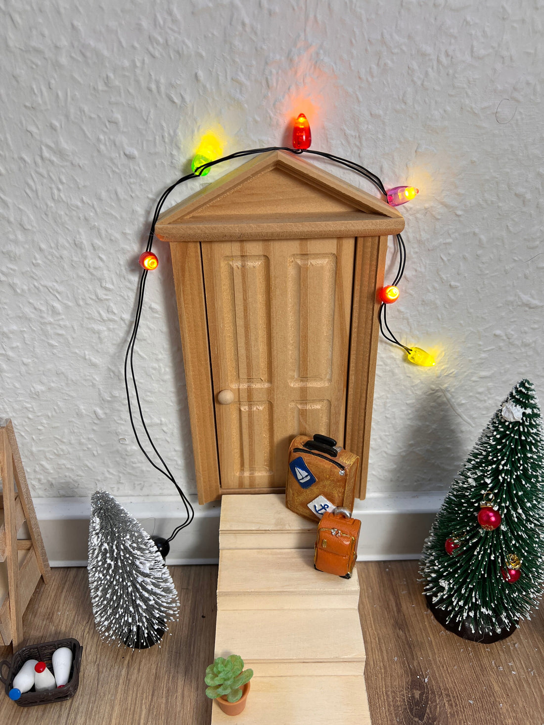 Wichtel Lichterkette Miniatur - leuchtet im Dunkeln 50 cm lang Weihnachtsbeleuchtung für den Wichtel Weihnachtsdekoration