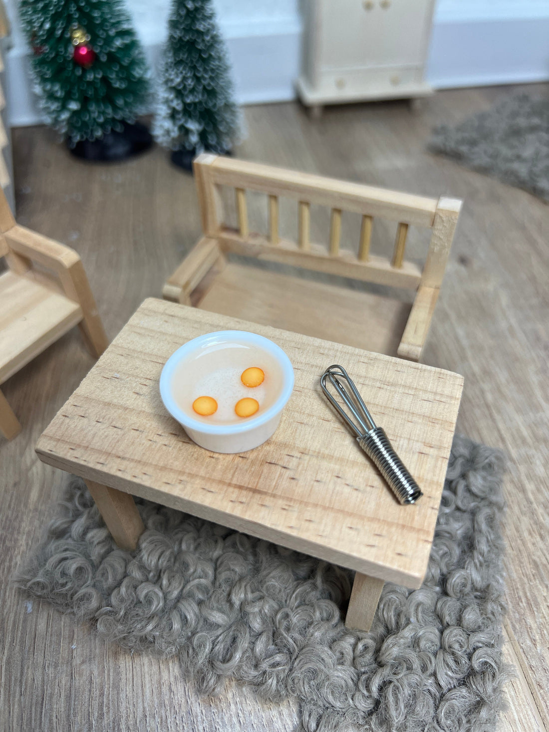 Wichtel Rührschüssel mit Schneebesen Miniatur